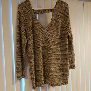 Long sleeve low scoop in front and back